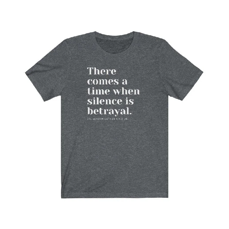 Silence is Betrayal | Unisex T-Shirt Chenille Brocade Lace