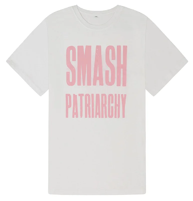 Smash Patriarchy Embrace Matriarchy White Cotton T-Shirt