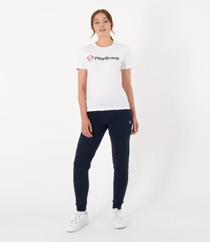 Sophie Cotton Tee - White/Red/Nvy Rayon Velvet Corduroy