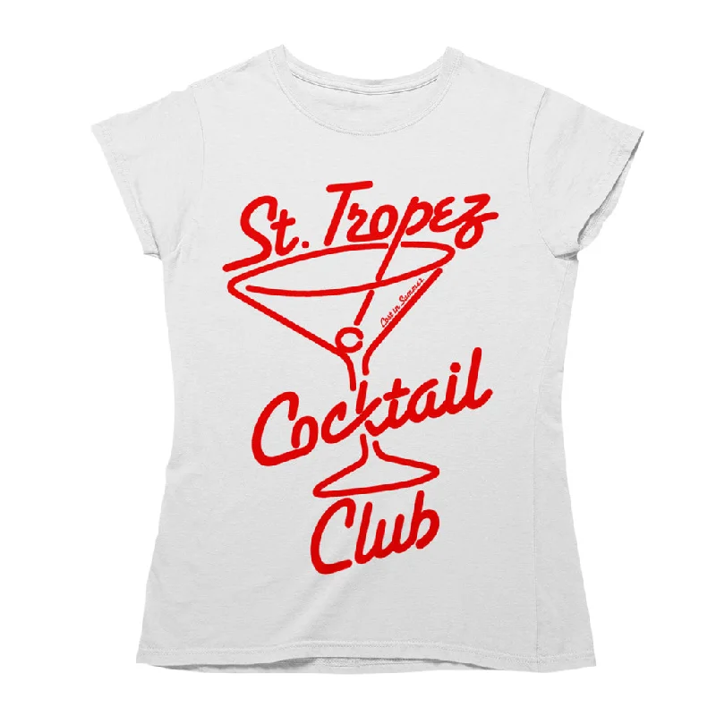 St. Tropez Cocktail Club Women's T-Shirt Print Jacquard Patchwork