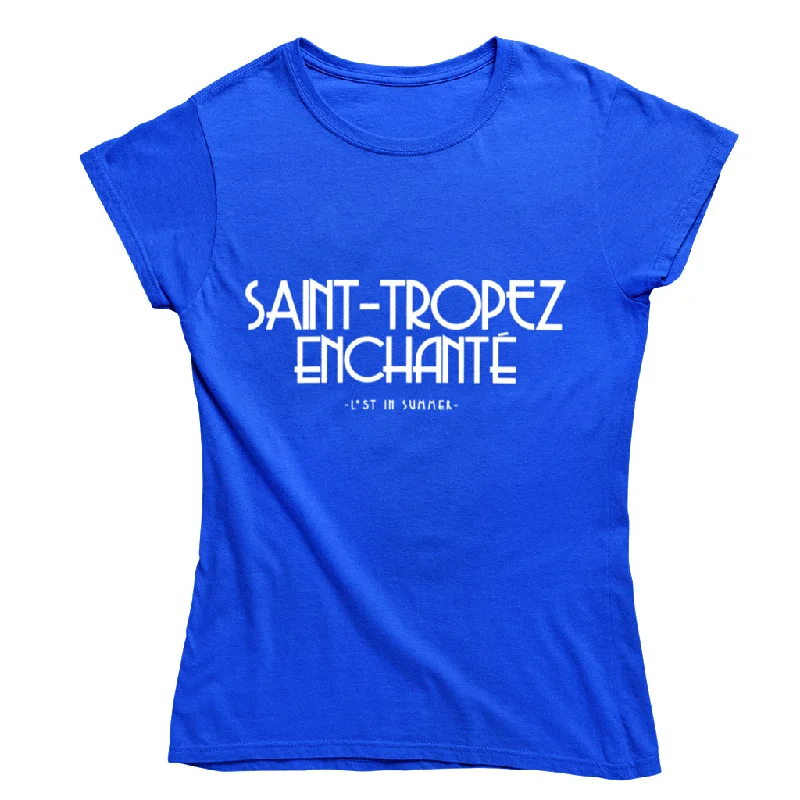 St. Tropez Enchante Women's T-Shirt Print Jacquard Patchwork