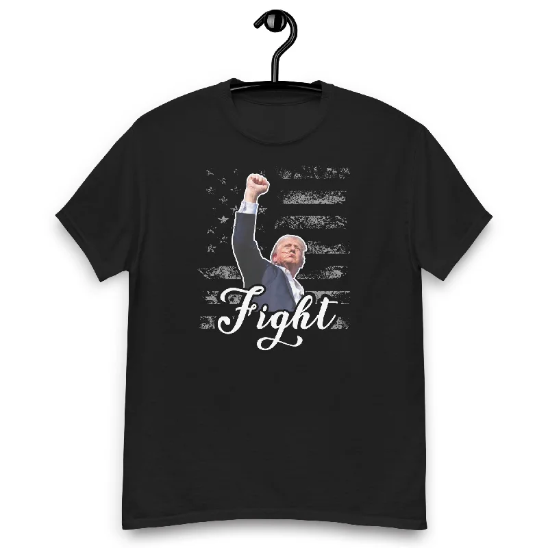 Iconic Trump Fight - Short-Sleeve Unisex T-Shirt Real Fur Shearling Chenille