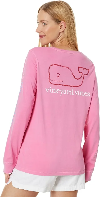 vineyard vines Women's Long-Sleeve Vintage Whale Pocket T-Shirt Rayon Velvet Corduroy vineyard vines Women's Long-Sleeve Vintage Whale Pocket T-Shirt Rayon Velvet Corduroy