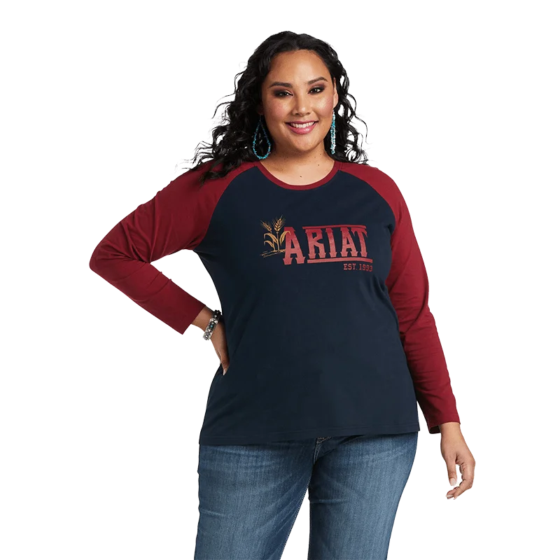 Ariat Ladies Real Graphic Long Sleeve Dark Sapphire T-Shirt Rayon Fabric Velvet Fabric Corduroy Fabric Ariat Ladies Real Graphic Long Sleeve Dark Sapphire T-Shirt Rayon Fabric Velvet Fabric Corduroy Fabric