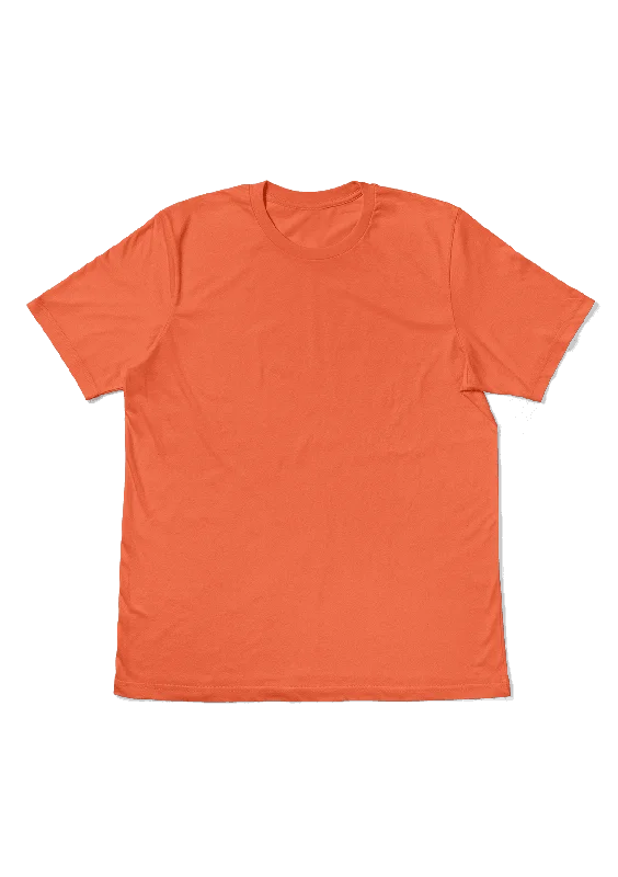 Perfect TShirt Co Womens Original Boyfriend T-Shirt - Lucky Coral Orange Fleece Nylon Spandex Perfect TShirt Co Womens Original Boyfriend T-Shirt - Lucky Coral Orange Fleece Nylon Spandex