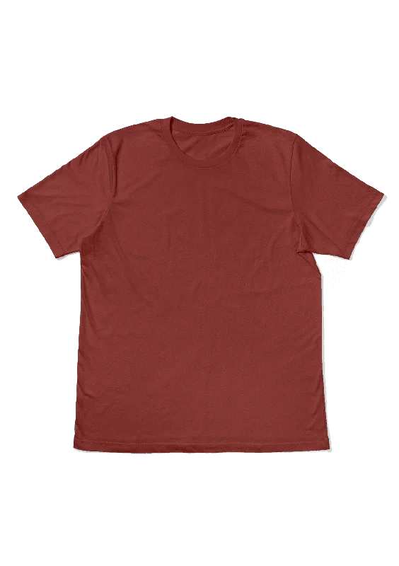 Perfect TShirt Co Womens Original Boyfriend T-Shirt -Rich Warm Rust Fleece Fabric Down Fabric Feather Fabric