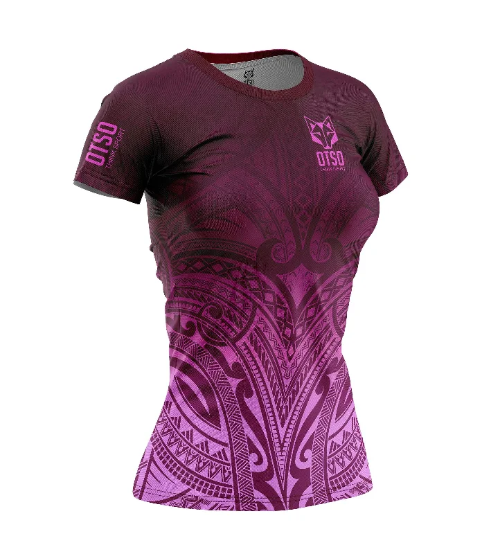 Women's T-Shirt Short Sleeve Maori Fleece Fabric Down Fabric Feather Fabric