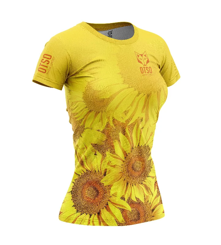 Women's T-Shirt Sunflower Knit Fabric Woven Fabric Fleece Fabric