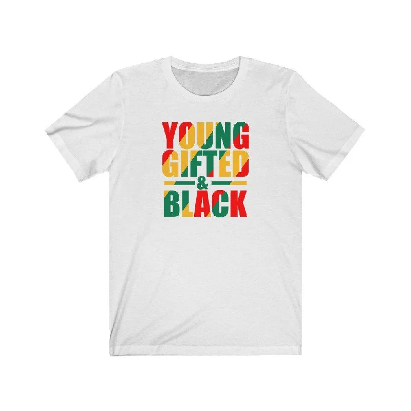 Young, Gifted & Black | Unisex T-Shirt Ribbed Striped Patterned