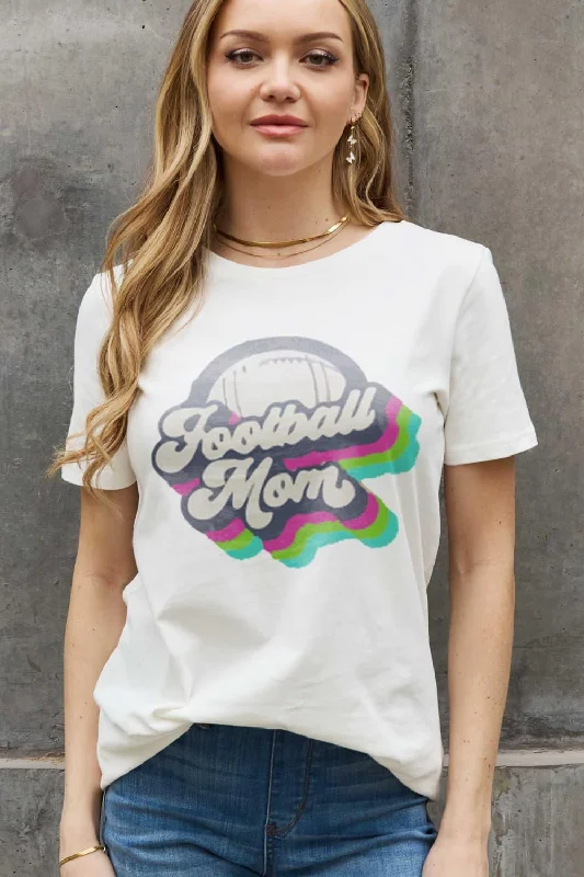 Full Size FOOTBALL MOM Graphic Cotton Tee