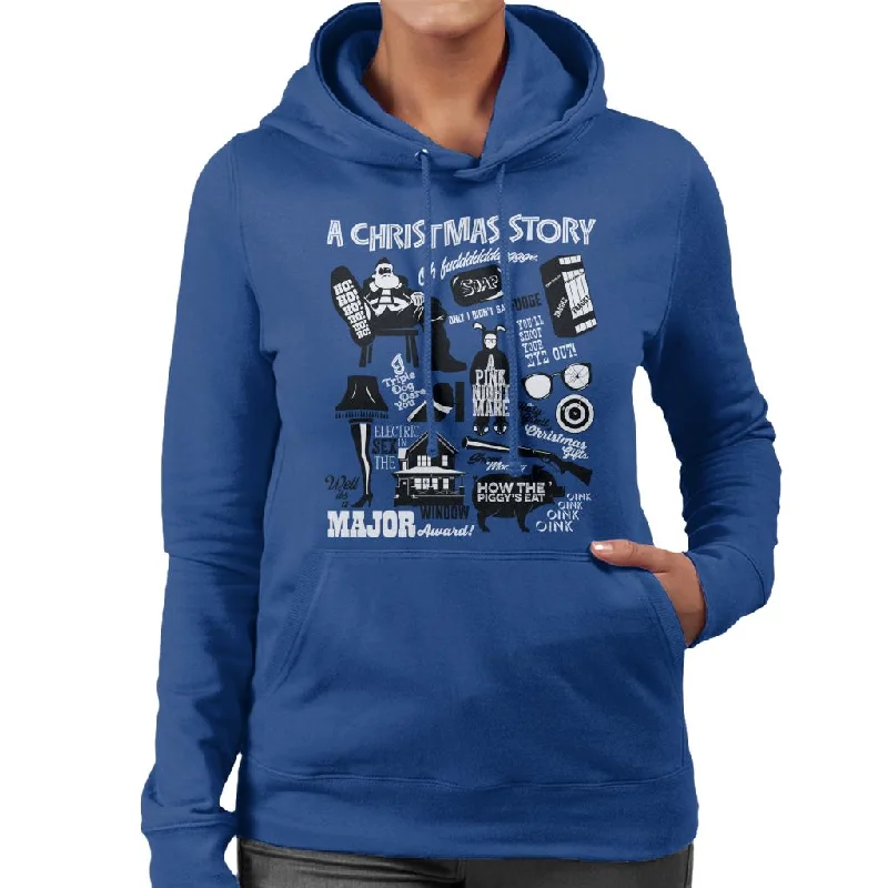 A Christmas Story Quote Montage Women's Hooded Sweatshirt