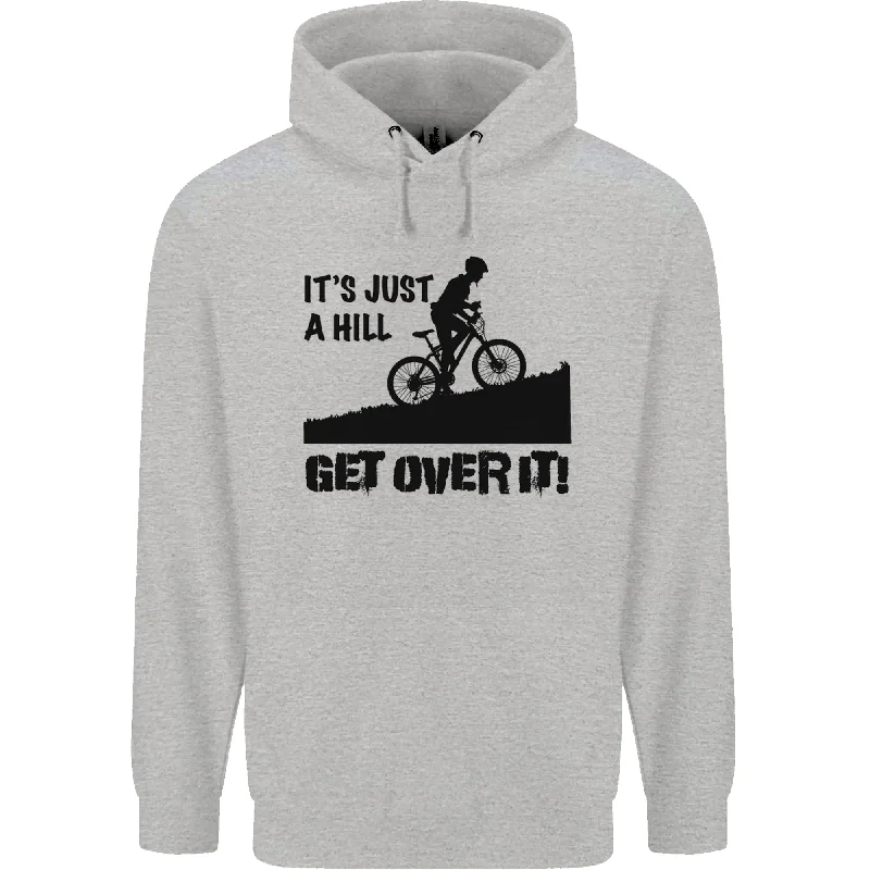 A Hill Get Over It Cycling Cyclist Funny Mens 80% Cotton Hoodie Hoodie with Distressed Vintage Worn A Hill Get Over It Cycling Cyclist Funny Mens 80% Cotton Hoodie Hoodie with Distressed Vintage Worn