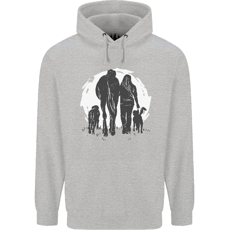 A Horse and Dogs Equestrian Riding Rider Mens 80% Cotton Hoodie Hoodie with Snap Buttons Easy Quick A Horse and Dogs Equestrian Riding Rider Mens 80% Cotton Hoodie Hoodie with Snap Buttons Easy Quick