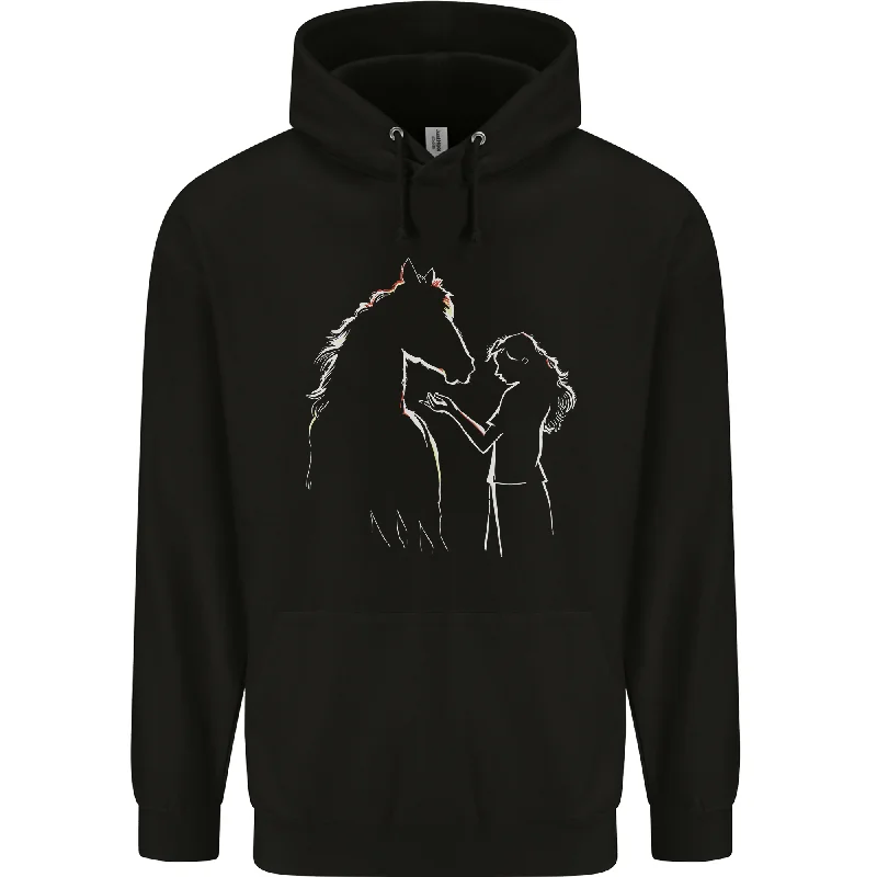 A Horse and Girl Equestrian Riding Mens 80% Cotton Hoodie Hoodie with Drawstring Waist Adjustable Fitted A Horse and Girl Equestrian Riding Mens 80% Cotton Hoodie Hoodie with Drawstring Waist Adjustable Fitted