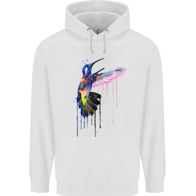 A Hummingbird Watercolour Bird Mens 80% Cotton Hoodie Hoodie Sweatshirt Pullover