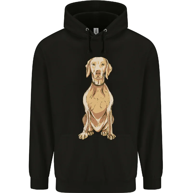 A Hungarian Vizsla Posing Dog Mens 80% Cotton Hoodie Hoodie with Emblem Brand Identity A Hungarian Vizsla Posing Dog Mens 80% Cotton Hoodie Hoodie with Emblem Brand Identity