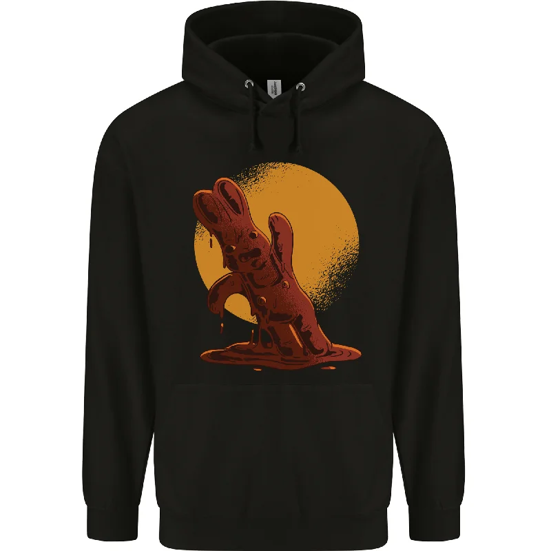 A Melting Chocolate Bunny Easter Mens 80% Cotton Hoodie