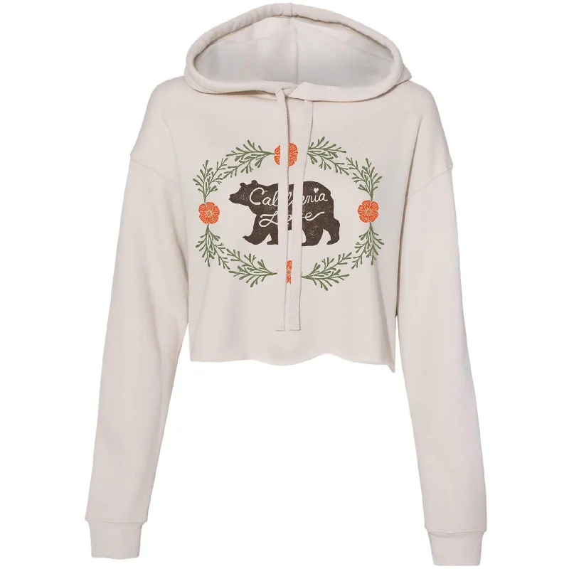 Bear California Love Cropped Hoodie Hoodie with Slim Fit Tailored Modern