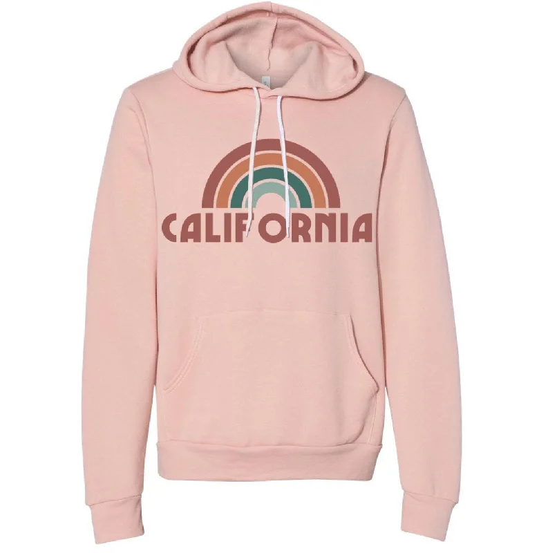 California Rainbow Peach Hoodie