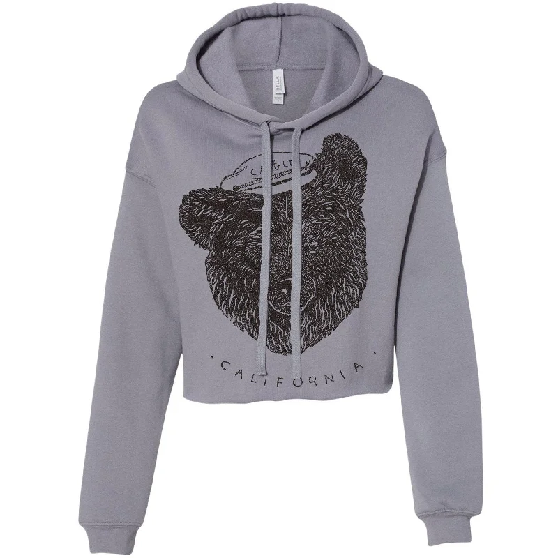 California Sailor Bear Cropped Hoodie