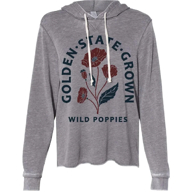 California Wild Poppies Burnout Hoodie