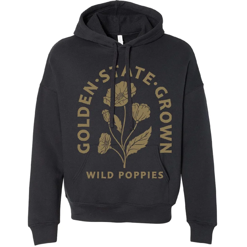 California Wild Poppies Drop Shoulder Hoodie