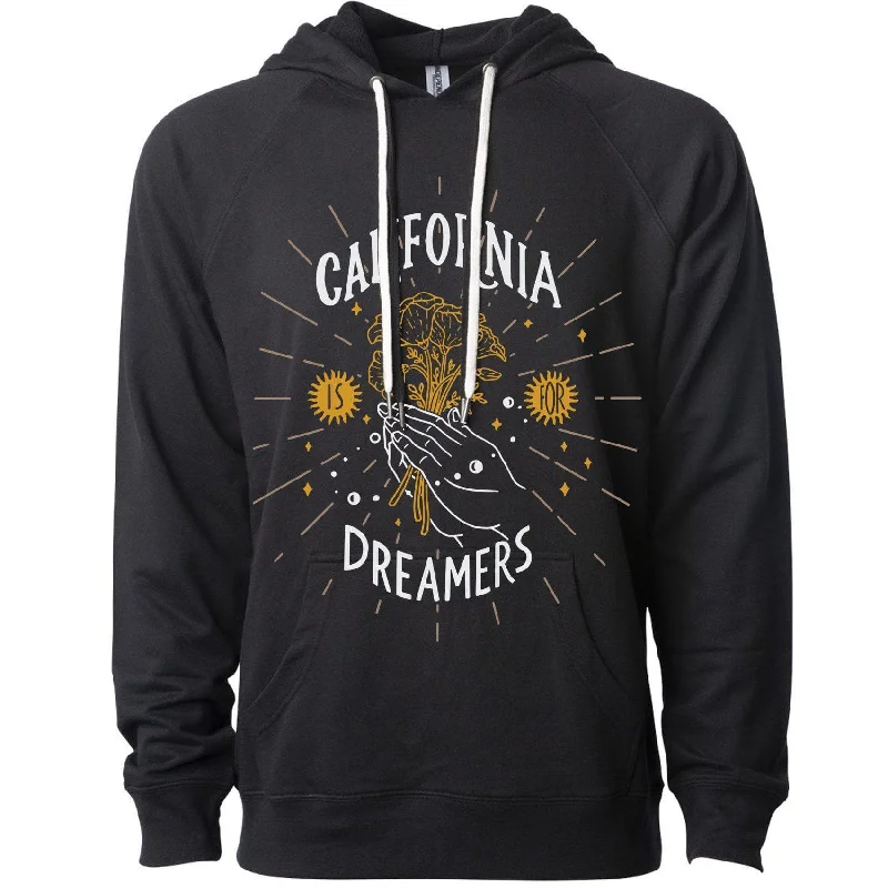 California Dreamers Raglan Hoodie Hoodie with High Neck Warm Protective