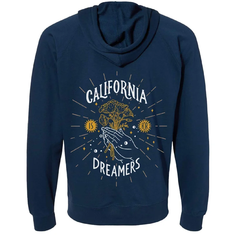 California Dreamers Raglan Zip Up Hoodie Hoodie with High-Low Hem Asymmetrical Trendy California Dreamers Raglan Zip Up Hoodie Hoodie with High-Low Hem Asymmetrical Trendy