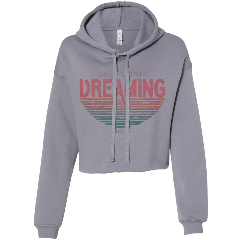 California Dreaming Cropped Hoodie Hoodie with Hem Ribbing Snug Secure