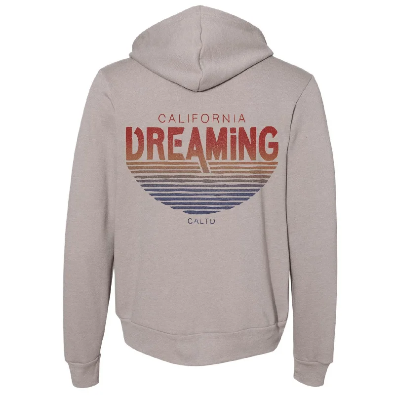 California Dreaming Zipper Hoodie Hoodie with Print Artistic Unique