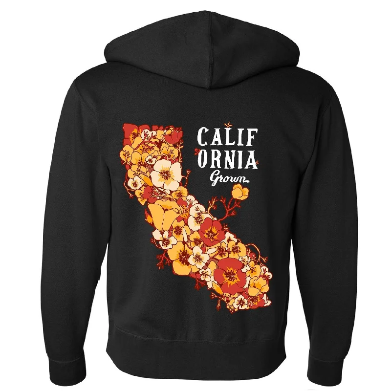 California Grown Black Zip Hoodie