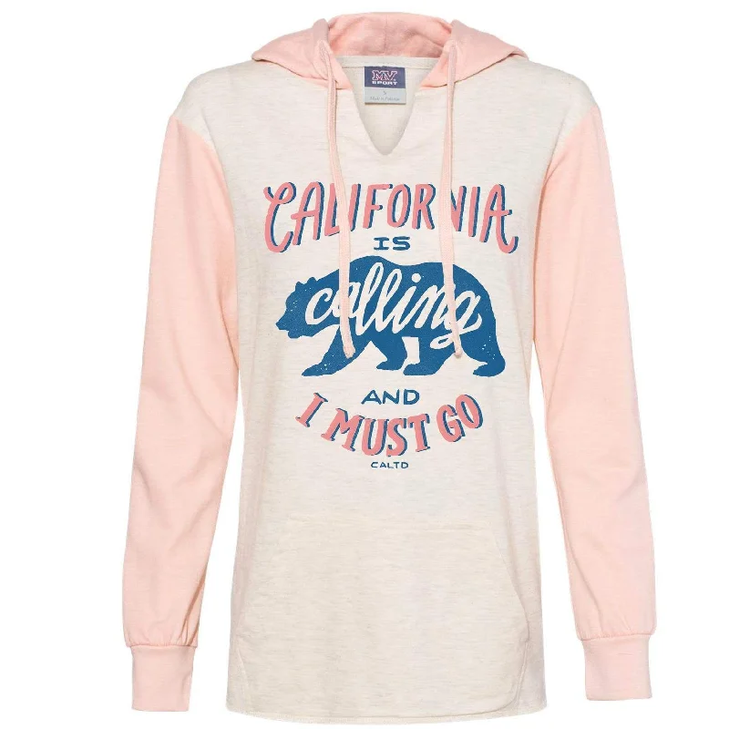 California Is Calling Cameo Pink & Oatmilk Two Tones Hoodie