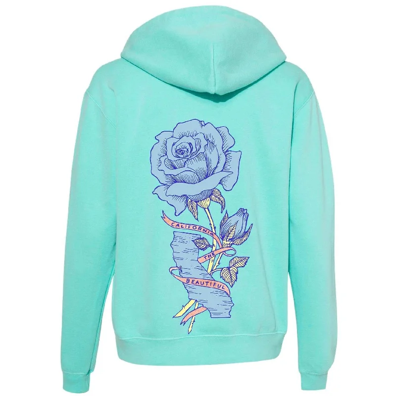 California Rose Zip Up Hoodie