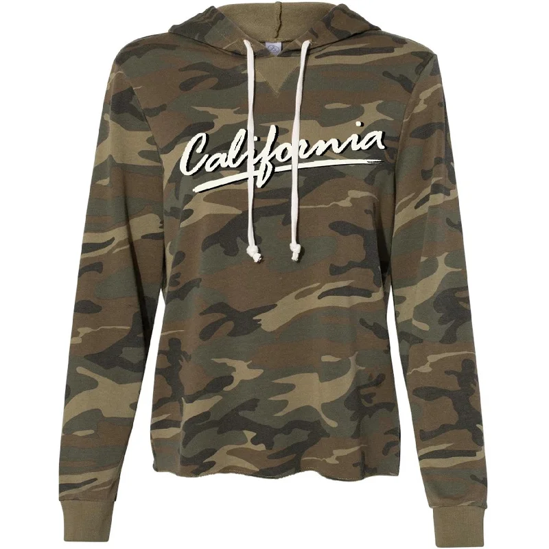 California Swoosh Camo Burnout Hoodie