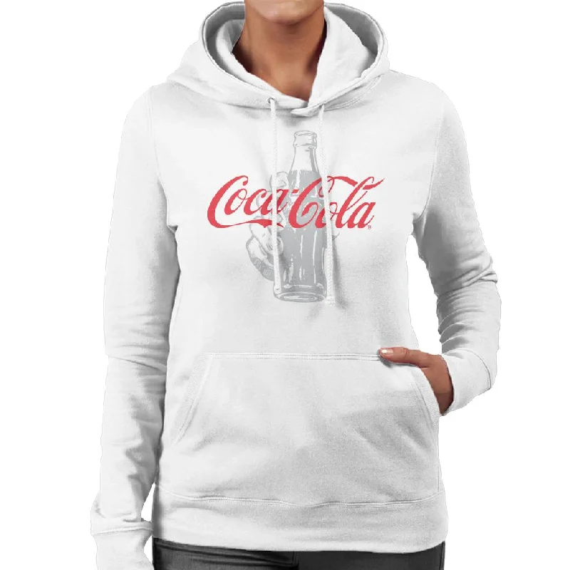Coca Cola Bottle Its The Real Thing Women's Hooded Sweatshirt Hoodie with Fur Luxurious Winter Coca Cola Bottle Its The Real Thing Women's Hooded Sweatshirt Hoodie with Fur Luxurious Winter