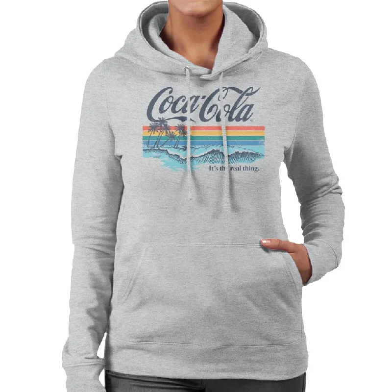 Coca Cola Catch The Wave Women's Hooded Sweatshirt Hoodie with Reflective Safety Nightwear Coca Cola Catch The Wave Women's Hooded Sweatshirt Hoodie with Reflective Safety Nightwear