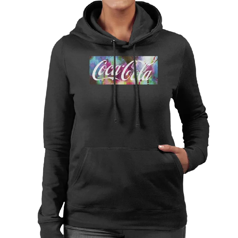 Coca Cola Colourful Backdrop Women's Hooded Sweatshirt Hoodie with Mesh Breathable Sporty Coca Cola Colourful Backdrop Women's Hooded Sweatshirt Hoodie with Mesh Breathable Sporty