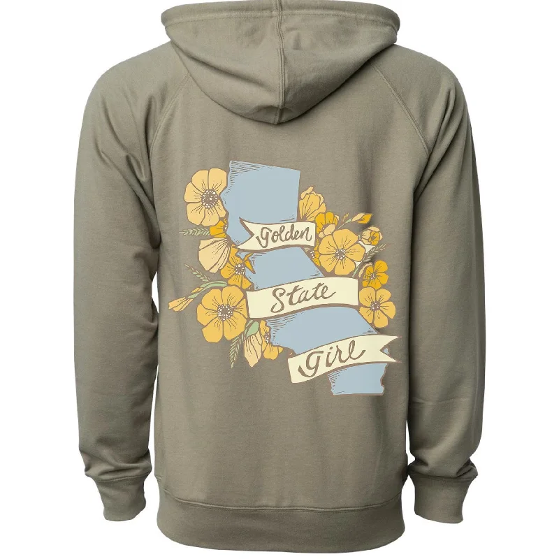 Golden State Girl Raglan Zip Up Hoodie