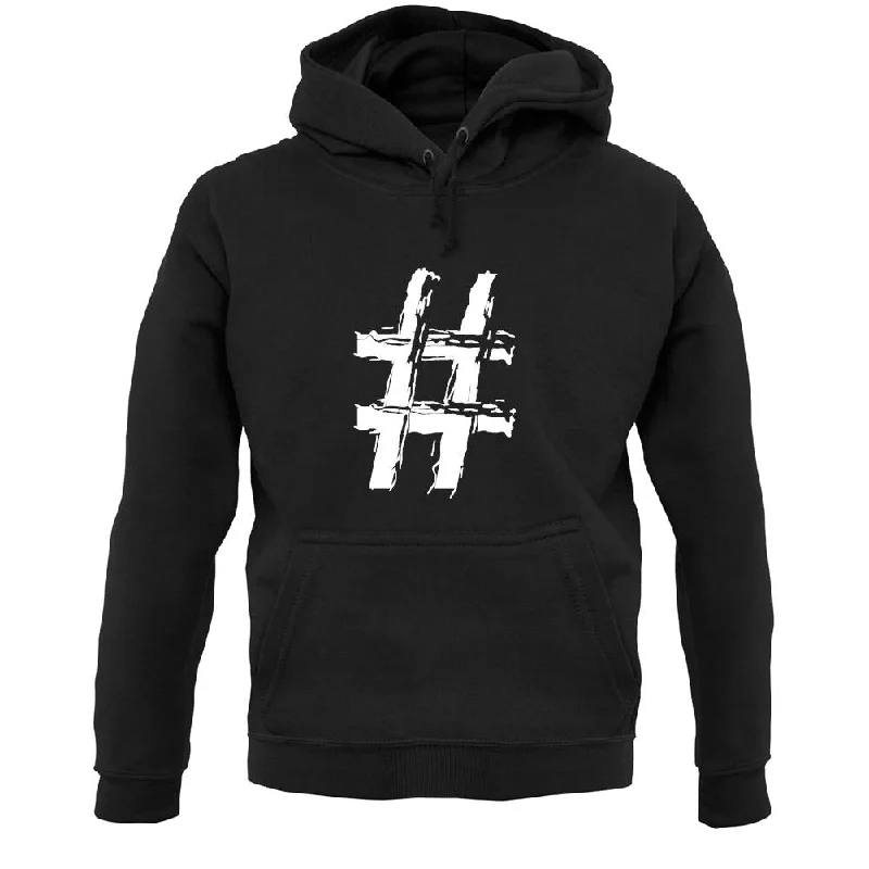 Hashtag Unisex Hoodie Hoodie with Color Block Contrast Stylish