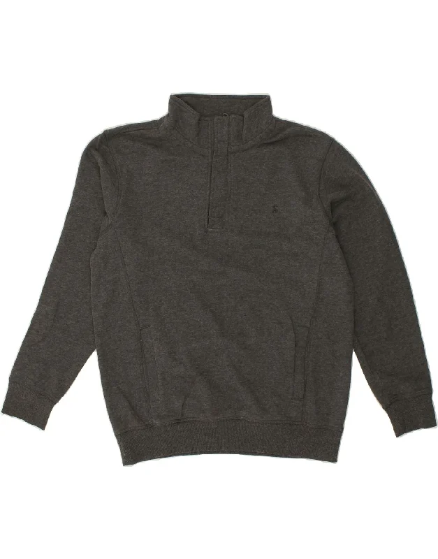 JOULES Mens Zip Neck Sweatshirt Jumper Large Grey Cotton Hoodie with Stripes Bold Sporty JOULES Mens Zip Neck Sweatshirt Jumper Large Grey Cotton Hoodie with Stripes Bold Sporty