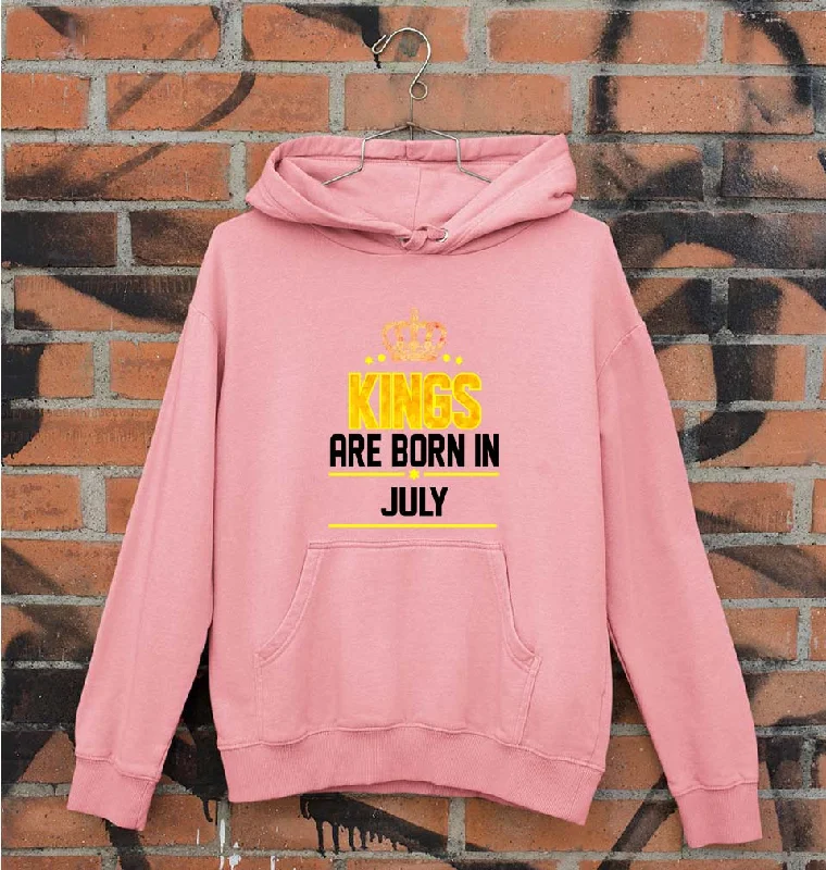 Kings Are Born In July Unisex Hoodie for Men/Women Hoodie with Front Slit Layering Stylish Kings Are Born In July Unisex Hoodie for Men/Women Hoodie with Front Slit Layering Stylish