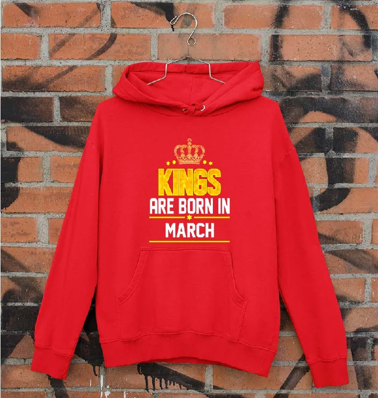 Kings Are Born In March Unisex Hoodie for Men/Women Hoodie with Hem Lace Feminine Delicate Kings Are Born In March Unisex Hoodie for Men/Women Hoodie with Hem Lace Feminine Delicate