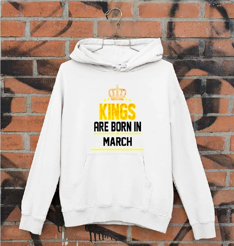 Kings Are Born In March Unisex Hoodie for Men/Women Hoodie with Hem Lace Feminine Delicate Kings Are Born In March Unisex Hoodie for Men/Women Hoodie with Hem Lace Feminine Delicate