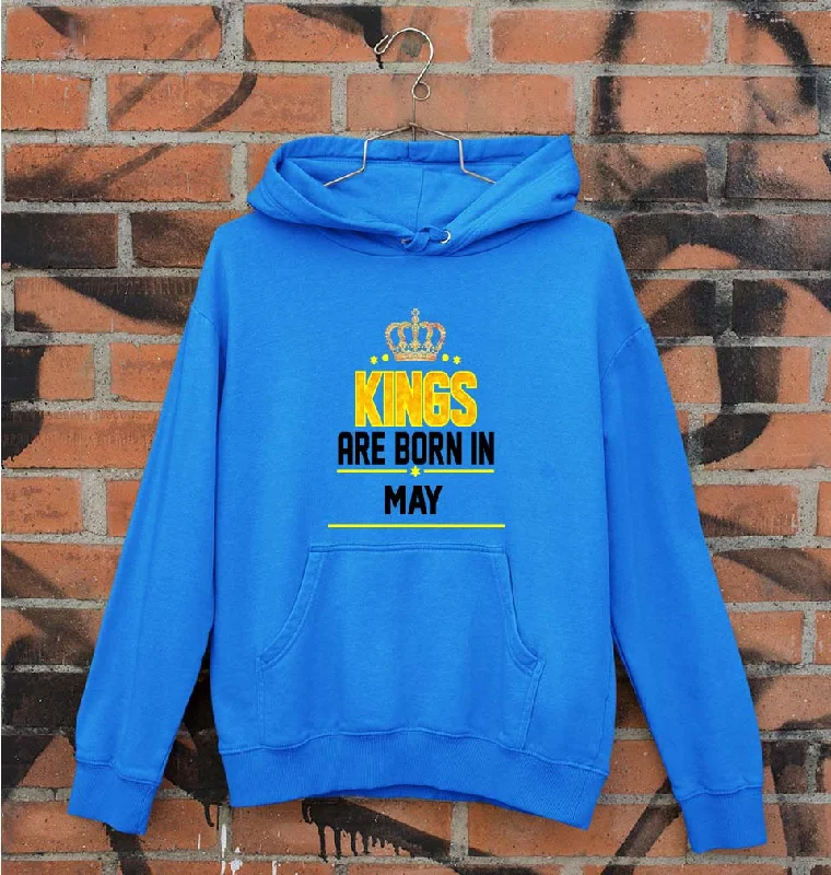 Kings Are Born In May Unisex Hoodie for Men/Women Zip Hoodie Drawstring Kangaroo Pocket Kings Are Born In May Unisex Hoodie for Men/Women Zip Hoodie Drawstring Kangaroo Pocket