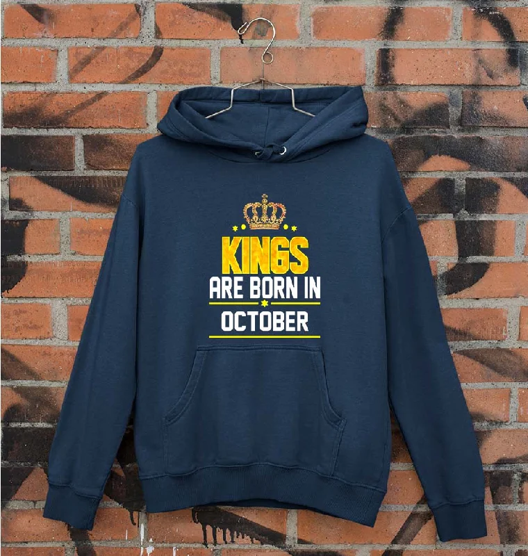 Kings Are Born In October Unisex Hoodie for Men/Women Hoodie with Longline Fit Extended Stylish Kings Are Born In October Unisex Hoodie for Men/Women Hoodie with Longline Fit Extended Stylish