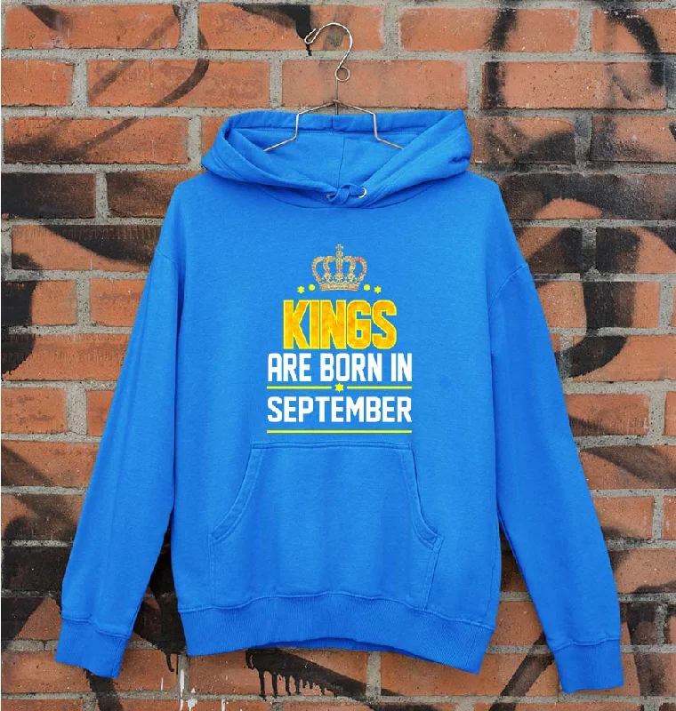 Kings Are Born In September Unisex Hoodie for Men/Women Hoodie with Pastel Soft Subtle Kings Are Born In September Unisex Hoodie for Men/Women Hoodie with Pastel Soft Subtle