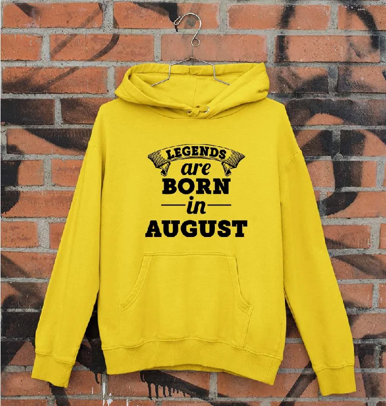 Legends are Born in August Unisex Hoodie for Men/Women Hoodie with Rolled Sleeves Casual Relaxed Legends are Born in August Unisex Hoodie for Men/Women Hoodie with Rolled Sleeves Casual Relaxed