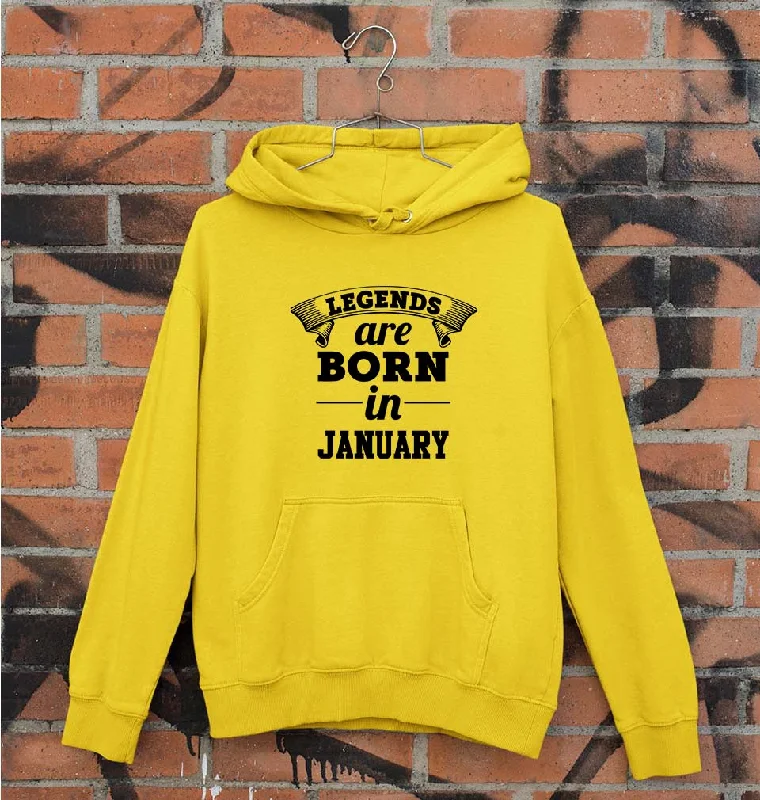 Legends are Born in January Unisex Hoodie for Men/Women Hoodie with Lining Warm Insulated Legends are Born in January Unisex Hoodie for Men/Women Hoodie with Lining Warm Insulated