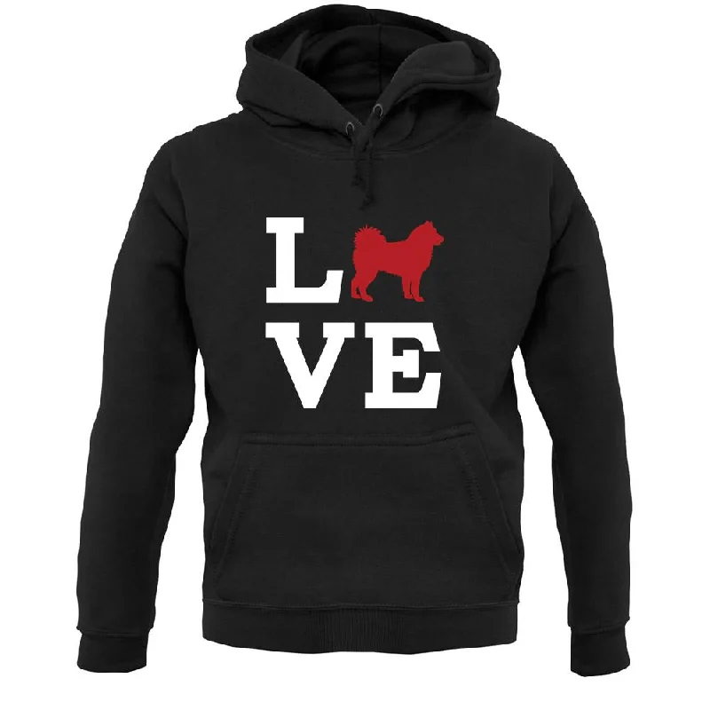 Love Alaskan Malamute Dog Silhouette Unisex Hoodie