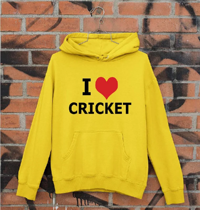 Love Cricket Unisex Hoodie for Men/Women Hoodie with Thumb Holes Functional Cozy